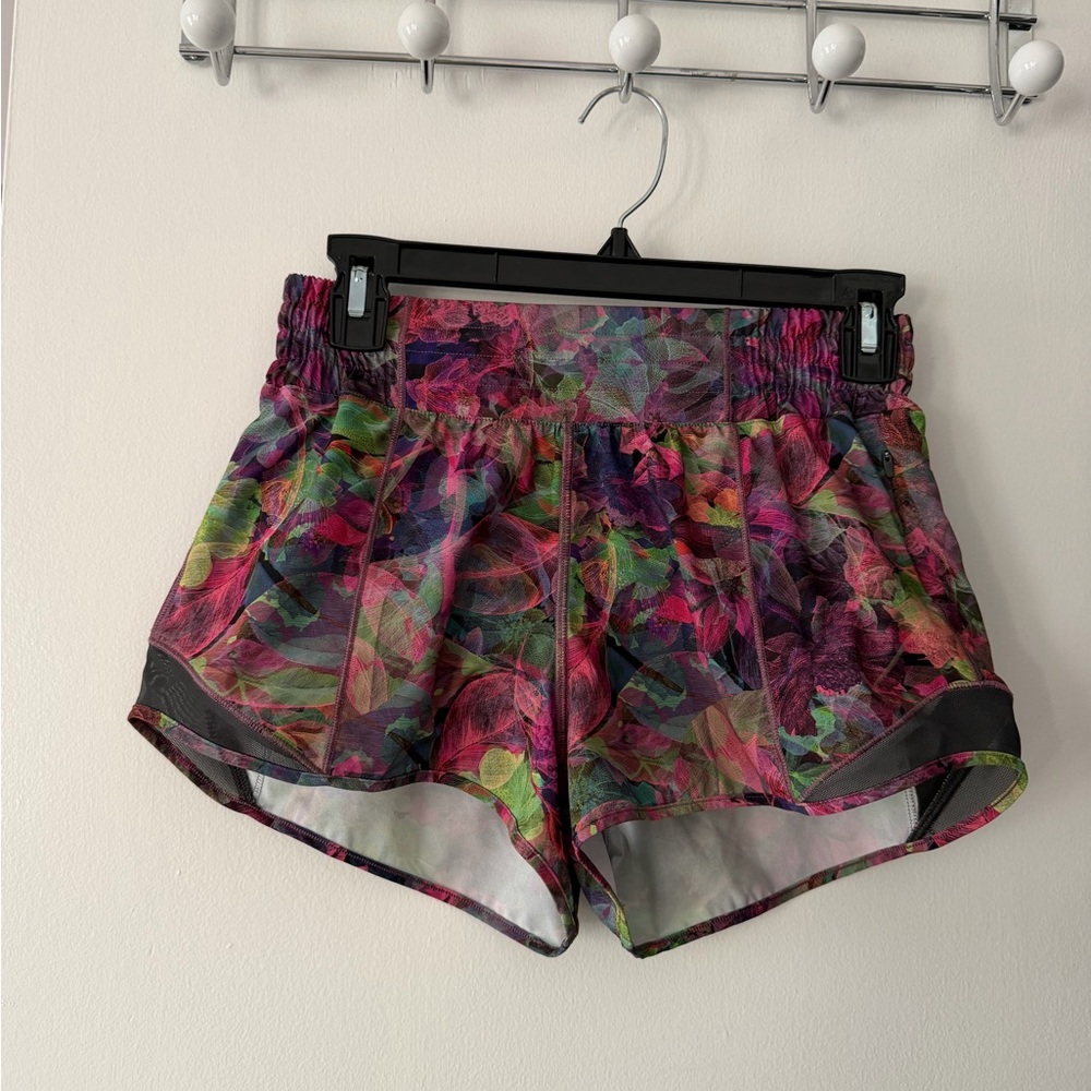 lululemon athletica Multicolor Running Shorts — Pink, Green & Purple